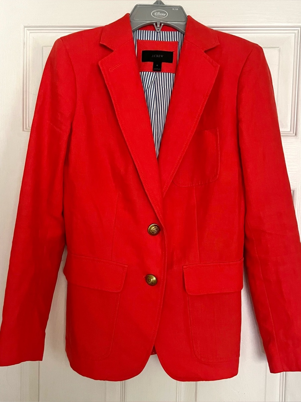 J. Crew Dark Orange Linen Blazer